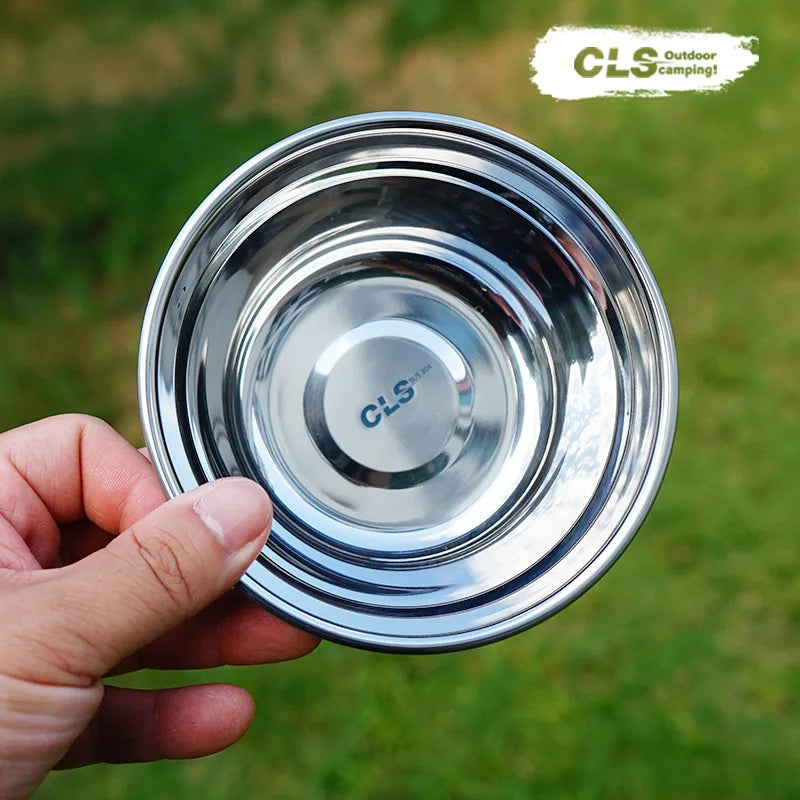 Ensemble d'assiettes en acier inoxydable 304, 16 pièces, 20 pièces, vaisselle de Camping, visite autonome, barbecue, bassin à soupe domestique, ensemble de plats, nouveauté