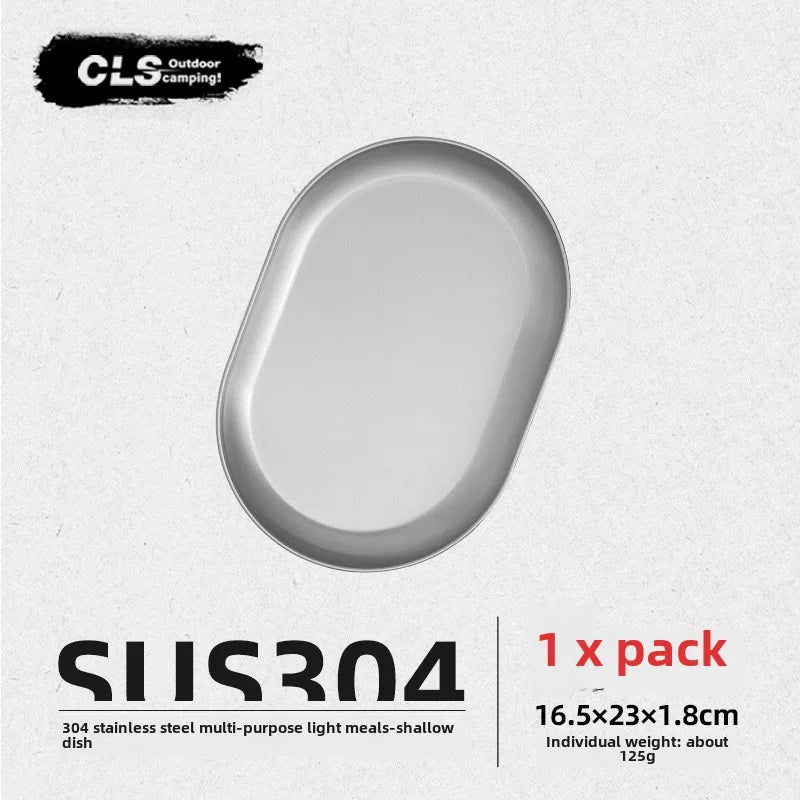 CLS & NOBANA Newset extérieur 304 acier inoxydable voyage Portable Barbecue Camping ménage grand bassin à soupe petite plaque peu profonde