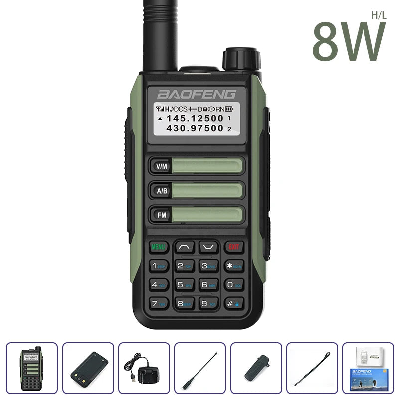 BaoFeng UV16 talkie-walkie 8/10W Tri-puissance IP68 étanche longue portée USB C double bande VHF UHF deux voies Portable jambon Radio bidirectionnelle