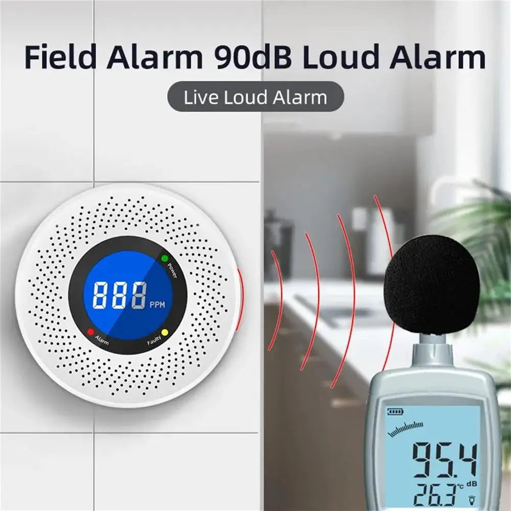 Détecteur de monoxyde de carbone PGST, alarme Co indépendante, alarme domestique avec écran d'affichage, certifié CE, alimenté par batterie, pour la cuisine domestique