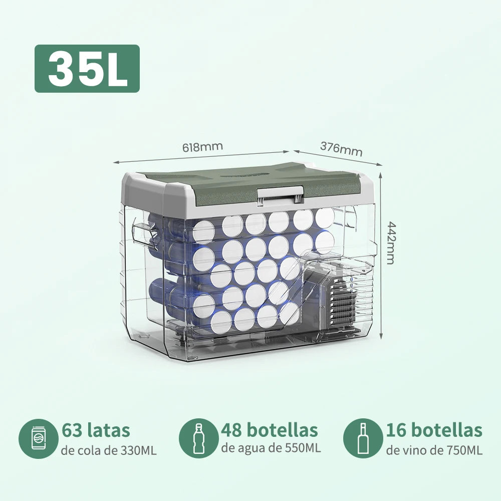 Alpicool NL 25L 35L 45L réfrigérateur de voiture 12V compresseur réfrigérateur congélateur 12/24V DC 100-240V AC refroidisseur Portable pour Camping voyage