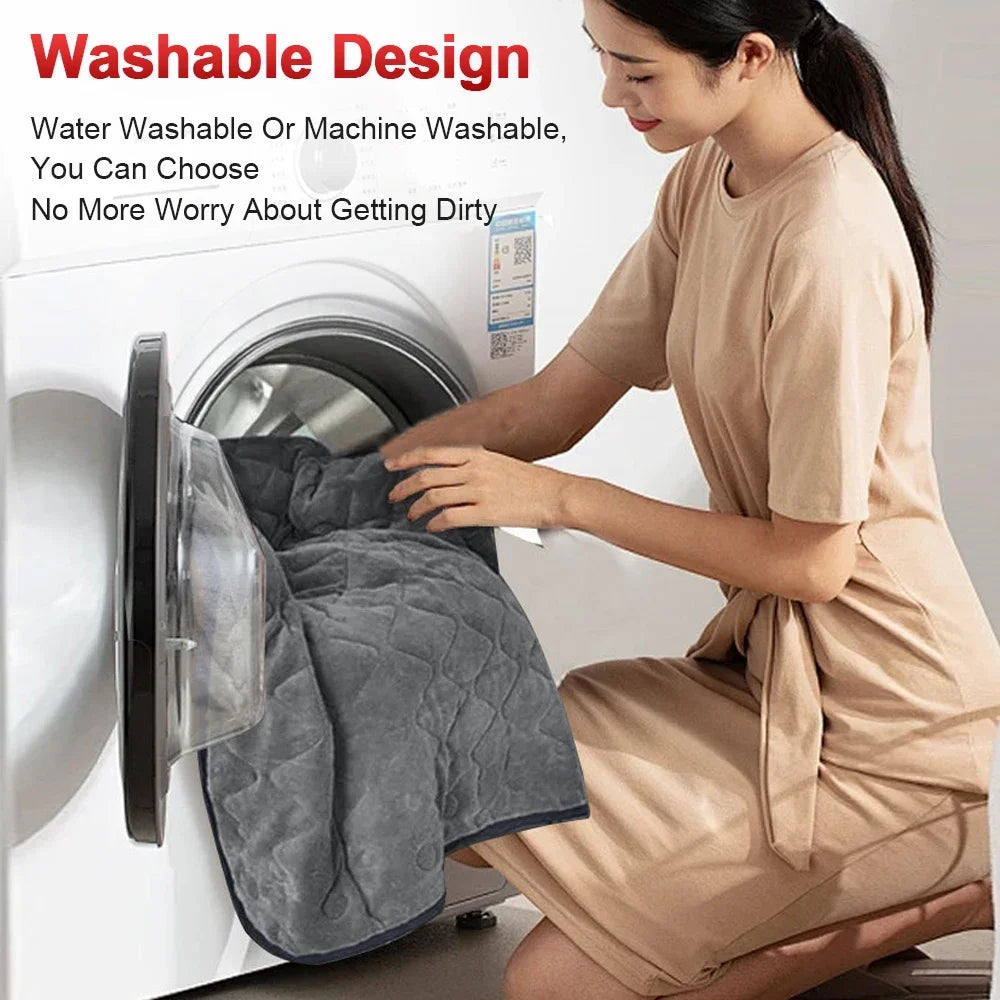 Couverture électrique basse tension pour voiture 12V, avec réglage à 9 niveaux, couverture chauffante ultra douce en micro peluche pour une personne, 150x80cm