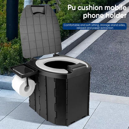 Toilettes pliantes, portables, pliables, boîte de rangement Anti-odeur, toilettes de voiture, toilettes d'urgence de voyage autonome pour adultes