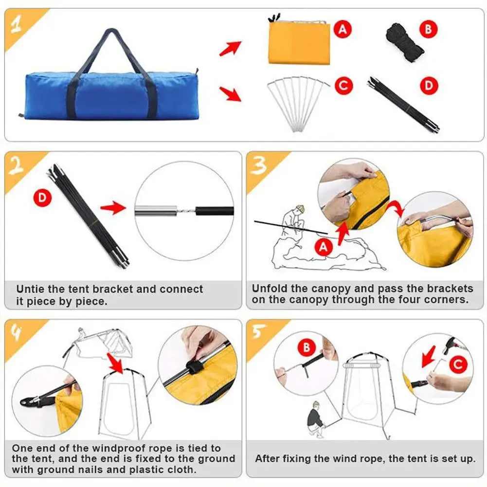 GECOFEER tente extérieure Portable confidentialité Camping douche pliante toilette d'urgence vestiaire plage pour Camping voyage