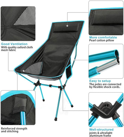 Chaise de Camping Portable en plein air, siège de Camping pliable et allongé en tissu Oxford pour pêche barbecue Festival pique-nique plage chaise ultralégère
