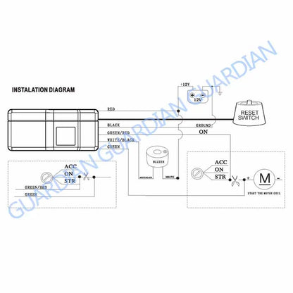 Système d'alarme de voiture à verrouillage automatique du moteur sans fil, antidémarrage RFID, dispositif de coupure de circuit anti-détournement, clé intelligente, 2.4GHz