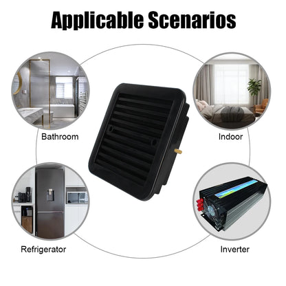 Sortie d'air côté vent de bain pour remorque de camping-car, ventilation accédée, style GérCar, caravane, évent de réfrigérateur silencieux avec ventilateur, 12V