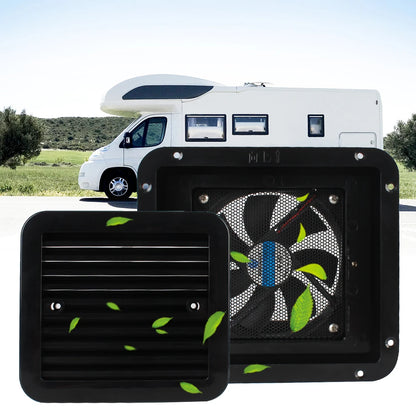 Sortie d'air côté vent de bain pour remorque de camping-car, ventilation accédée, style GérCar, caravane, évent de réfrigérateur silencieux avec ventilateur, 12V