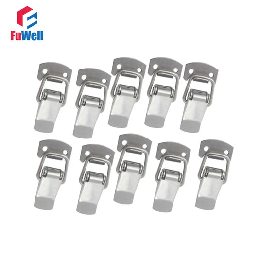 Loquet à bascule R007 en acier inoxydable 201, 10 pièces, loquet à loquet à bascule, boîte de fermeture à ressort