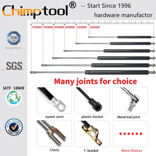 1 Pc ressort à gaz amortisseur universel ascenseur hydraulique Support barre de jambe de force pour RV lit voiture Machine meubles peuvent personnaliser Gasveer