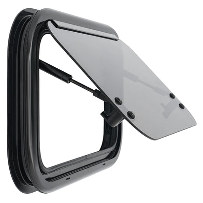 Fenêtre push-out pour camping-car en verre trempé blanc + noir, fenêtres pour caravane et camping-car, caravanes, camping-car, remorques verticales