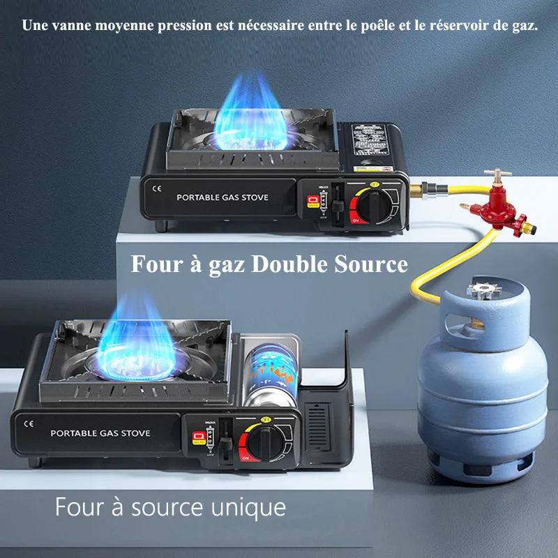 Cuisinière à gaz butane portable, cassette extérieure, cuisinière de camping, cuisinière de pique-nique, pêche, chasse, barbecue, cuisine