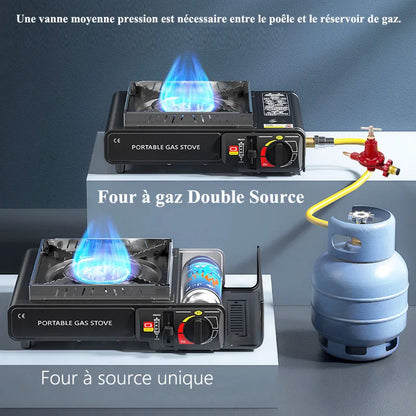 Cuisinière à gaz butane portable, cassette extérieure, cuisinière de camping, cuisinière de pique-nique, pêche, chasse, barbecue, cuisine