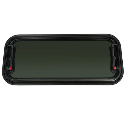 Fenêtre push-out pour camping-car en verre trempé blanc + noir, fenêtres pour caravane et camping-car, caravanes, camping-car, remorques verticales