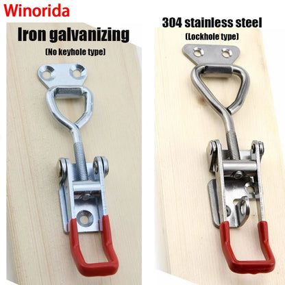 Fixations boîte à outils réglable, boîte à outils, loquet à bascule en métal, fermoir à dégagement rapide, pince antidérapante, outils de serrage à bascule Push Pull 2 pièces