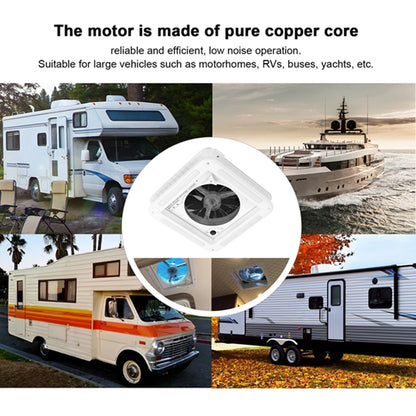 Hurhomes-Ventilateur de Plafond à Commande Manuelle, 12V, 2 Voies d'Étirement, avec Lumière LED, pour Automobiles Bus 11x11 Pouces