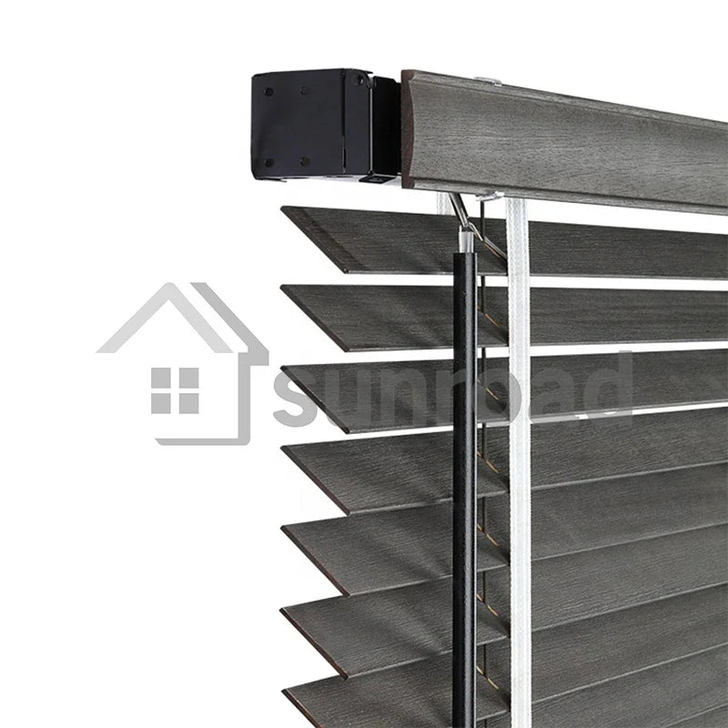 Tiroirs de fenêtre vénitiens en Faux bois PVC sur mesure, volets en bois de tilleul, stores de fenêtre en bois de Paulownia, décoration de maison intelligente