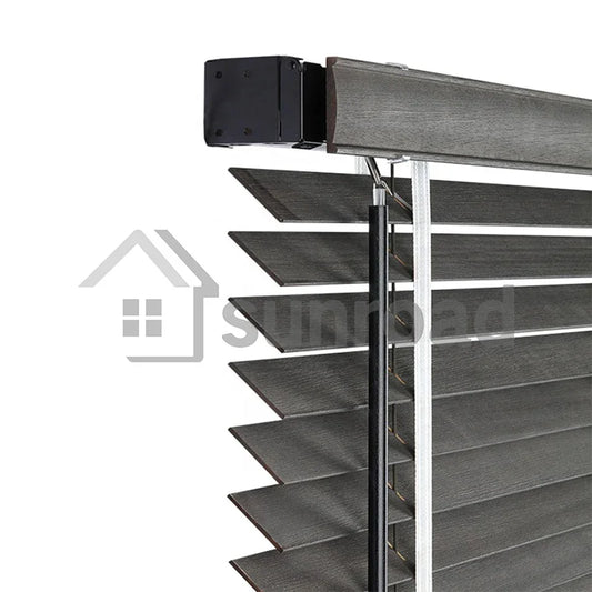 Tiroirs de fenêtre vénitiens en Faux bois PVC sur mesure, volets en bois de tilleul, stores de fenêtre en bois de Paulownia, décoration de maison intelligente