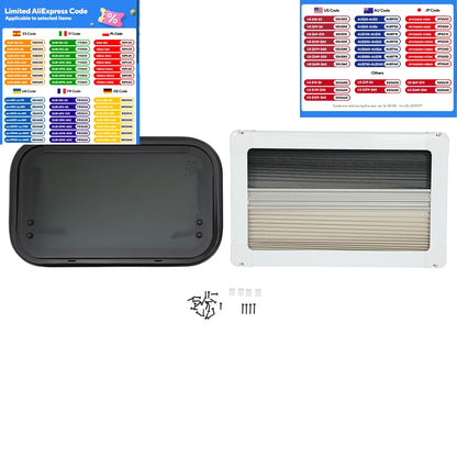 Fenêtre de camping-car en verre trempé, 500x300mm, résistante aux UV, pour camping-cars, caravane, remorque