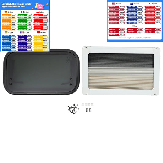Fenêtre de camping-car en verre trempé, 500x300mm, résistante aux UV, pour camping-cars, caravane, remorque