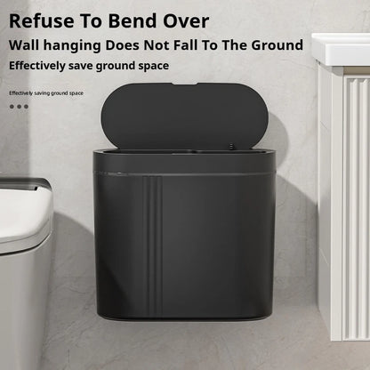 9L capteur intelligent poubelle murale étroite salle de bain toilette poubelle cuisine automatique poubelle étanche poubelle