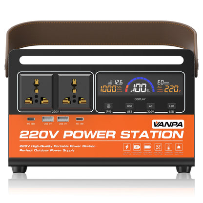 Centrale électrique Portable 300W 200Wh, batterie au Lithium 54000Mah avec 2 * AC, 2 * DC, 4 * USB, lumière LED pour le Camping et l'extérieur