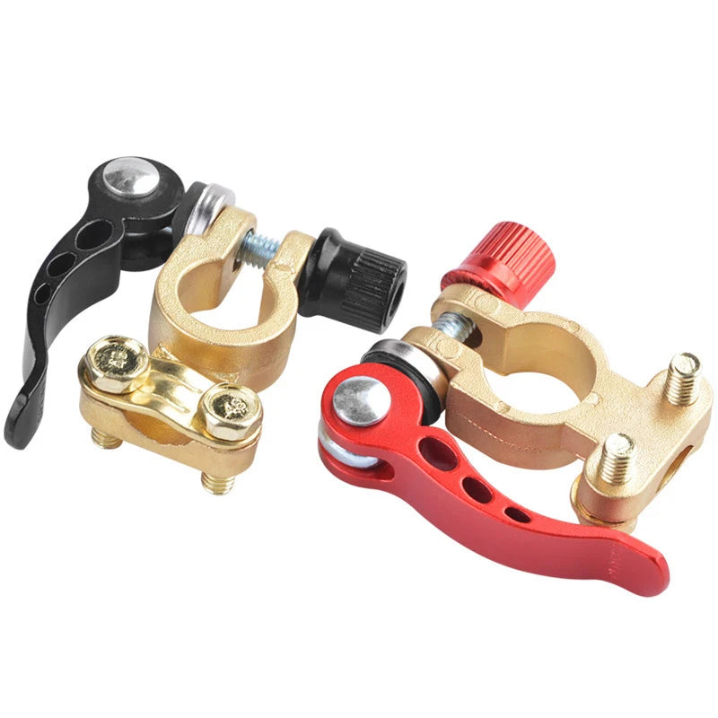 Pinces universelles de bornes de batterie à dégagement rapide 24V 12V, 2 pièces, poteau supérieur de voiture pour caravane bateau moto voiture accessoires de voiture