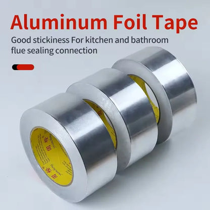1 rouleau de ruban d'aluminium résistant aux hautes températures, imperméable et résistant à l'huile, arranget résistant au soleil, peut être cassé par Han