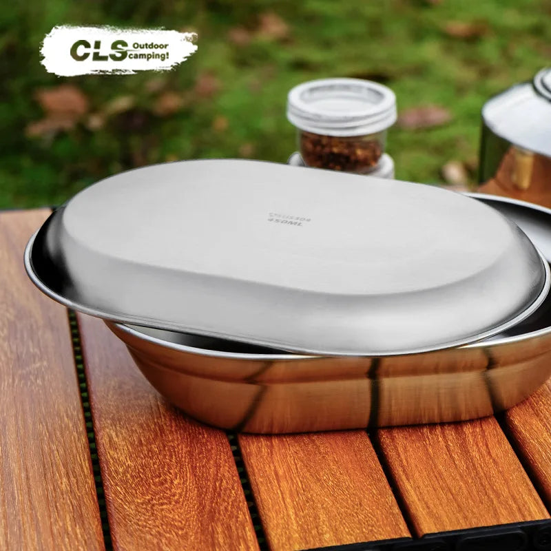 CLS & NOBANA Newset extérieur 304 acier inoxydable voyage Portable Barbecue Camping ménage grand bassin à soupe petite plaque peu profonde