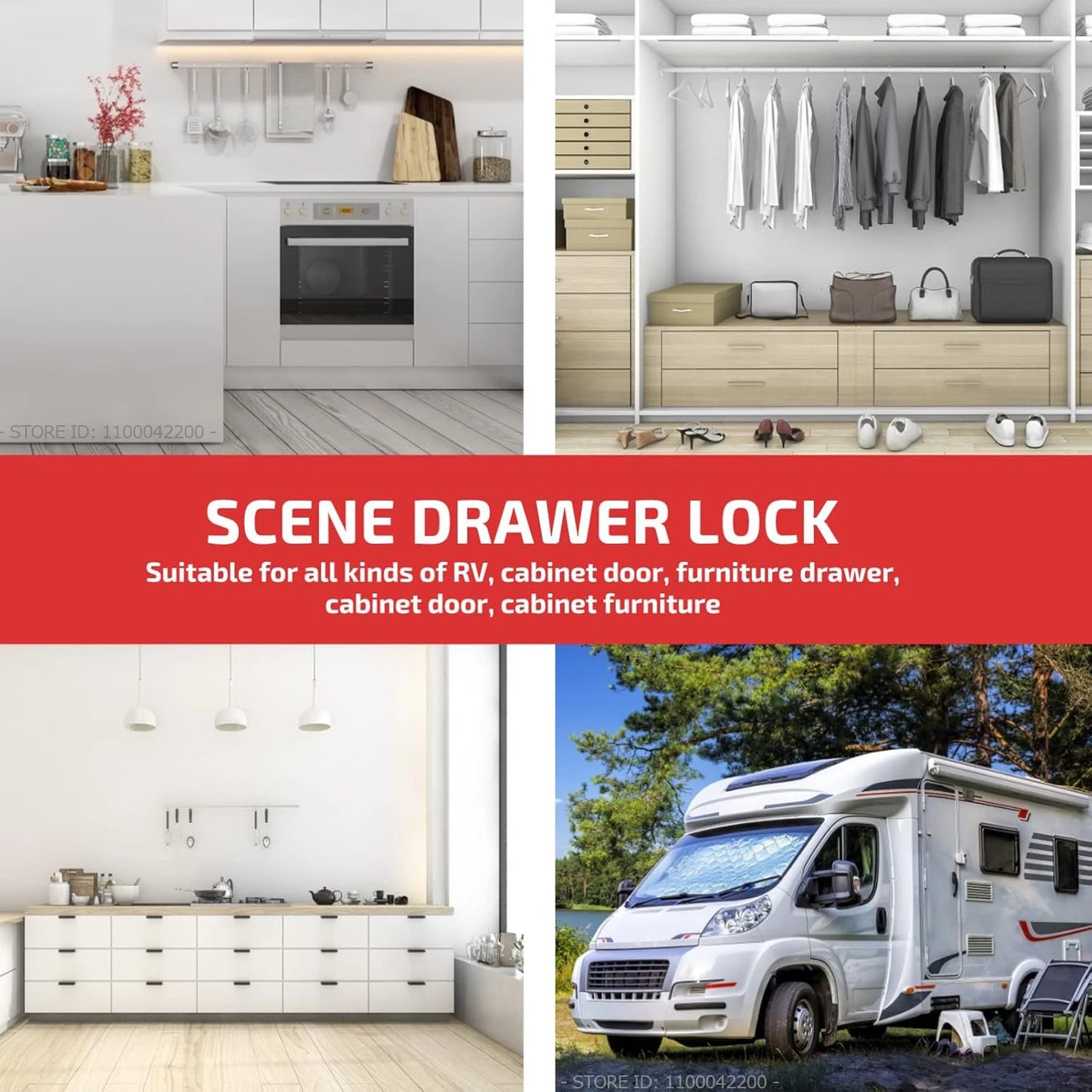 Loquets à bouton-poussoir de 26mm, 5 pièces, loquet de porte d'armoire, serrure poussoir de voiture de camping-car sans clé pour armoire de camping-car