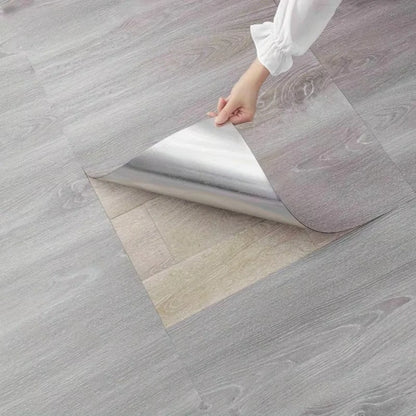 Paquet de 12 carreaux de sol en vinyle auto-adhésifs, revêtement et bâton imperméable, revêtement de sol en PVC aspect bois pour chambre à coucher, salon, décoration de la maison