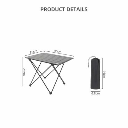 TARKA Camping en plein air Table pliante fête pique-nique barbecue Portable bureau pliable haute résistance ultraléger en aluminium Table Portable