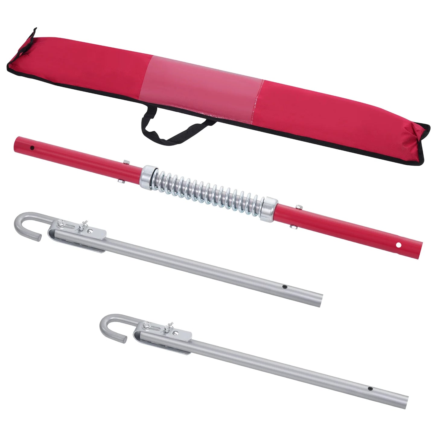 Barre de remorquage de voiture de 3 tonnes avec collier à ressort, coupleur de remorquage rigide Anti-arrière de 1.8m, tampon bidirectionnel, poteaux de remorquage de remorque en acier