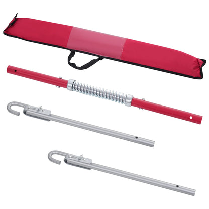 Barre de remorquage de voiture de 3 tonnes avec collier à ressort, coupleur de remorquage rigide Anti-arrière de 1.8m, tampon bidirectionnel, poteaux de remorquage de remorque en acier