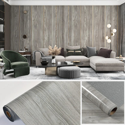 Autocollants de sol auto-adhésifs en PVC, Grain de bois, imperméables, pour salon, chambre à coucher, armoire, épaississement de la maison, 3/10m