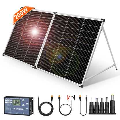 Dokio 100W 160W 200W panneau solaire pliable chine 10A/20A 12V contrôleur panneau solaire pliant cellule/système chargeur panneau solaire