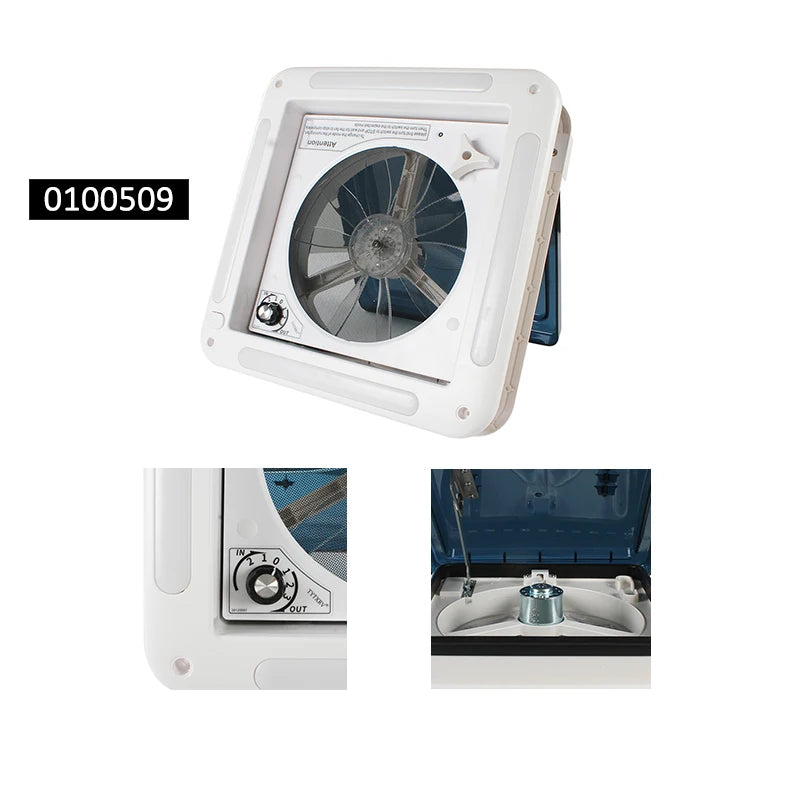 TYTXRV accessoires de caravane 11 ''12V CE RV ventilateur de toit ventilateur d'extraction de lucarne de levage manuel pour camping-car remorque de voyage