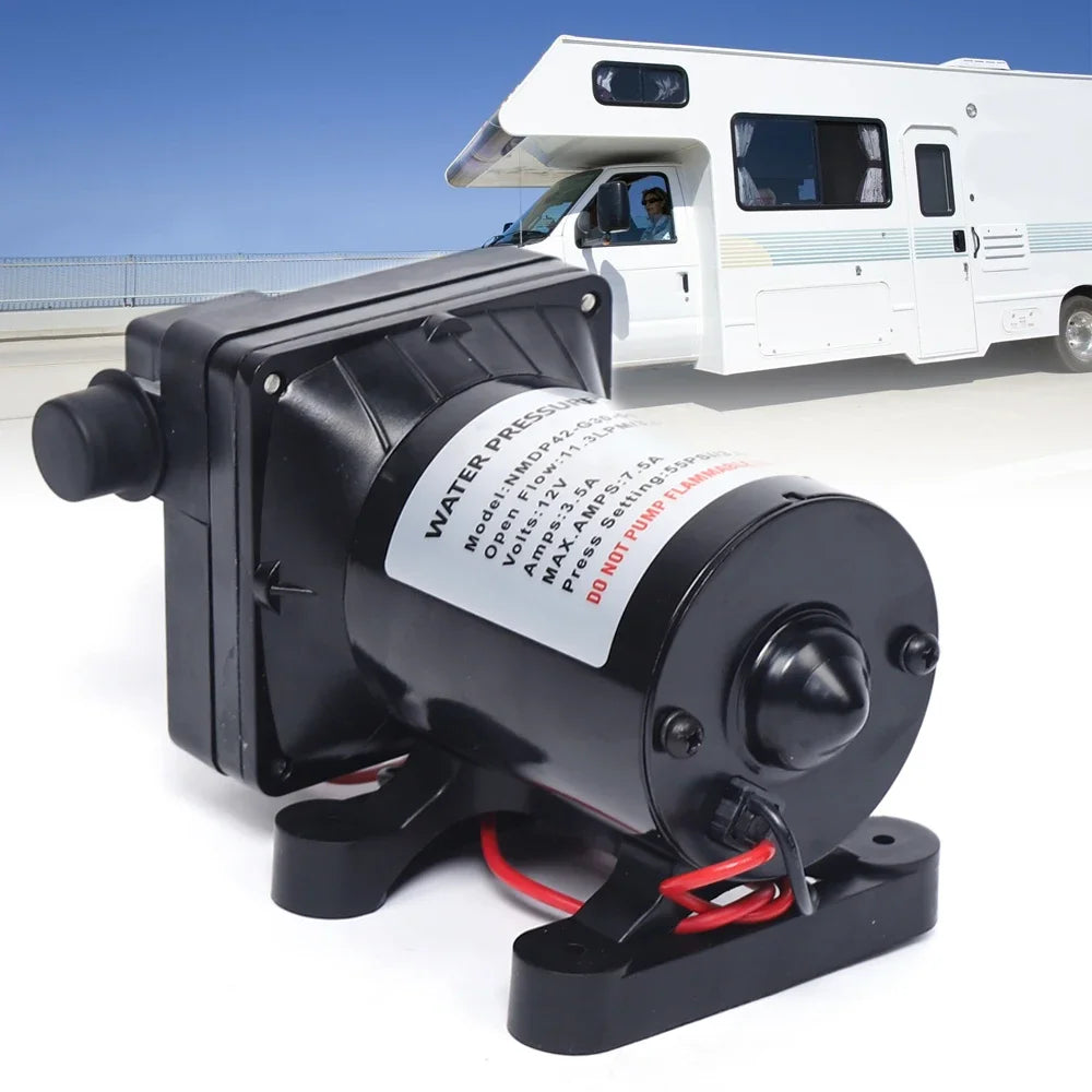 Pompe à membrane 12V, pompe à eau auto-amorçante DC, pompe à pression pour jardin et camping-car