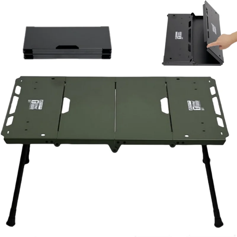 Table de Camping pliante légère et Portable en alliage d'aluminium, support de rangement, support de four latéral, équipement de Camping frais