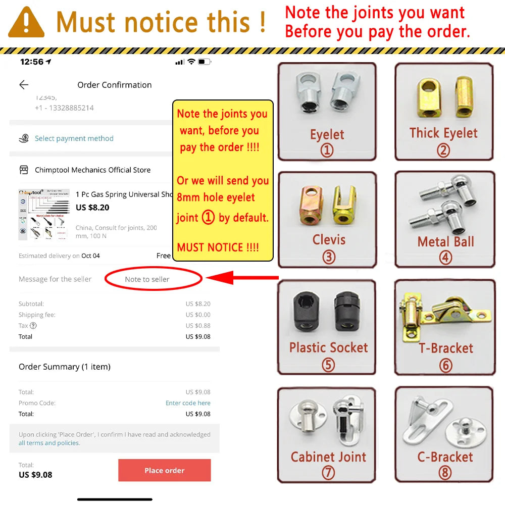 1 Pc ressort à gaz amortisseur universel ascenseur hydraulique Support barre de jambe de force pour RV lit voiture Machine meubles peuvent personnaliser Gasveer