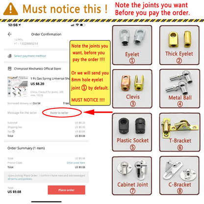 1 Pc ressort à gaz amortisseur universel ascenseur hydraulique Support barre de jambe de force pour RV lit voiture Machine meubles peuvent personnaliser Gasveer