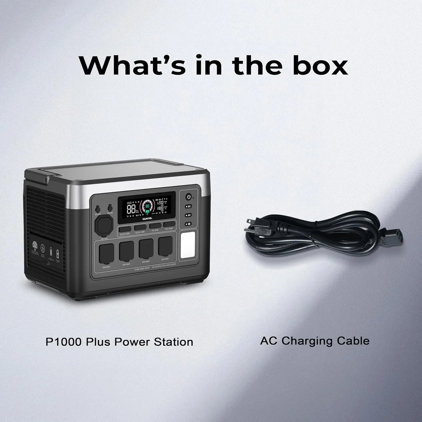 OUKITEL P1000 PLUS centrale électrique Portable 1800W générateur solaire 1024Wh Lifepo4 batterie de secours à domicile Camping en plein air puissance Mobile