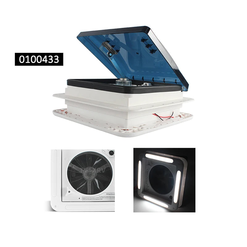 TYTXRV accessoires de caravane 11 ''12V CE RV ventilateur de toit ventilateur d'extraction de lucarne de levage manuel pour camping-car remorque de voyage