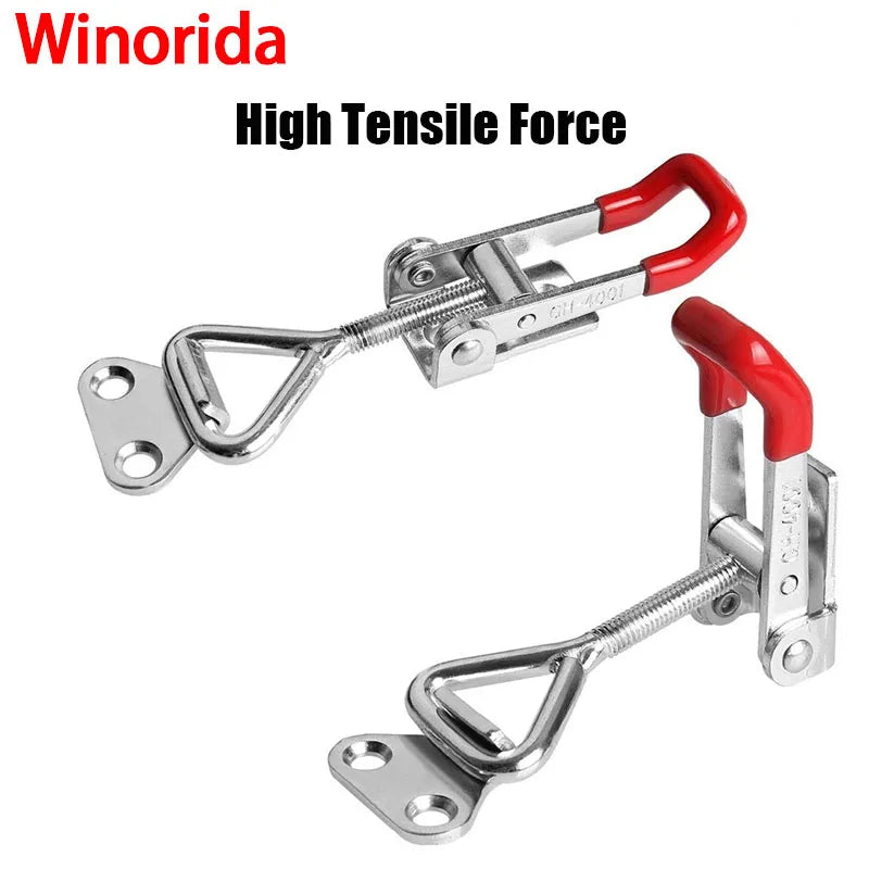 Fixations boîte à outils réglable, boîte à outils, loquet à bascule en métal, fermoir à dégagement rapide, pince antidérapante, outils de serrage à bascule Push Pull 2 pièces