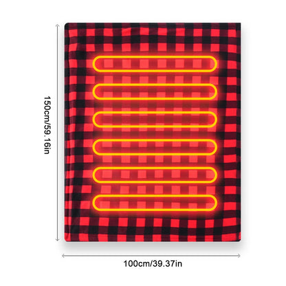 Couverture chauffante électrique pour voiture, tapis chauffant, chauffage rapide, tapis chauffant doux 12V, 9 températures réglables, arrêt automatique pour voiture et Camping