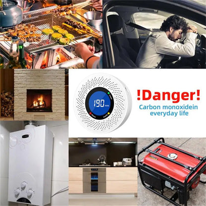 Détecteur de monoxyde de carbone PGST, alarme Co indépendante, alarme domestique avec écran d'affichage, certifié CE, alimenté par batterie, pour la cuisine domestique