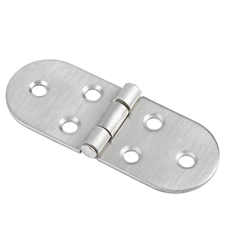 Charnière de Table pliante à rabat en acier inoxydable, charnière à bord rond rotative à 180 degrés, charnière de porte d'armoire avec vis, 6/10/20/40 pièces