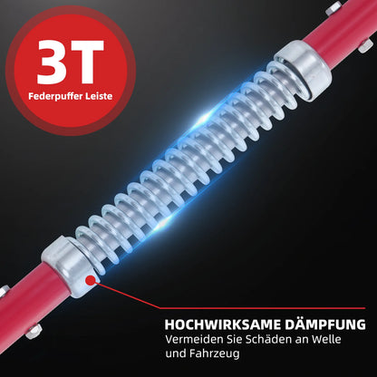 Barre de remorquage de voiture de 3 tonnes avec collier à ressort, coupleur de remorquage rigide Anti-arrière de 1.8m, tampon bidirectionnel, poteaux de remorquage de remorque en acier