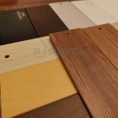 Tiroirs de fenêtre vénitiens en Faux bois PVC sur mesure, volets en bois de tilleul, stores de fenêtre en bois de Paulownia, décoration de maison intelligente