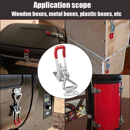 Fixations boîte à outils réglable, boîte à outils, loquet à bascule en métal, fermoir à dégagement rapide, pince antidérapante, outils de serrage à bascule Push Pull 2 pièces